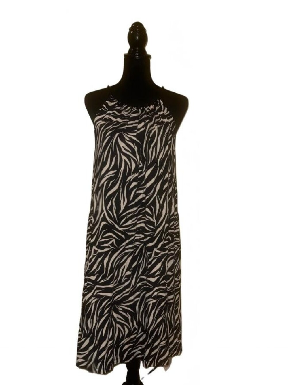 Zebra Print Halter Dress